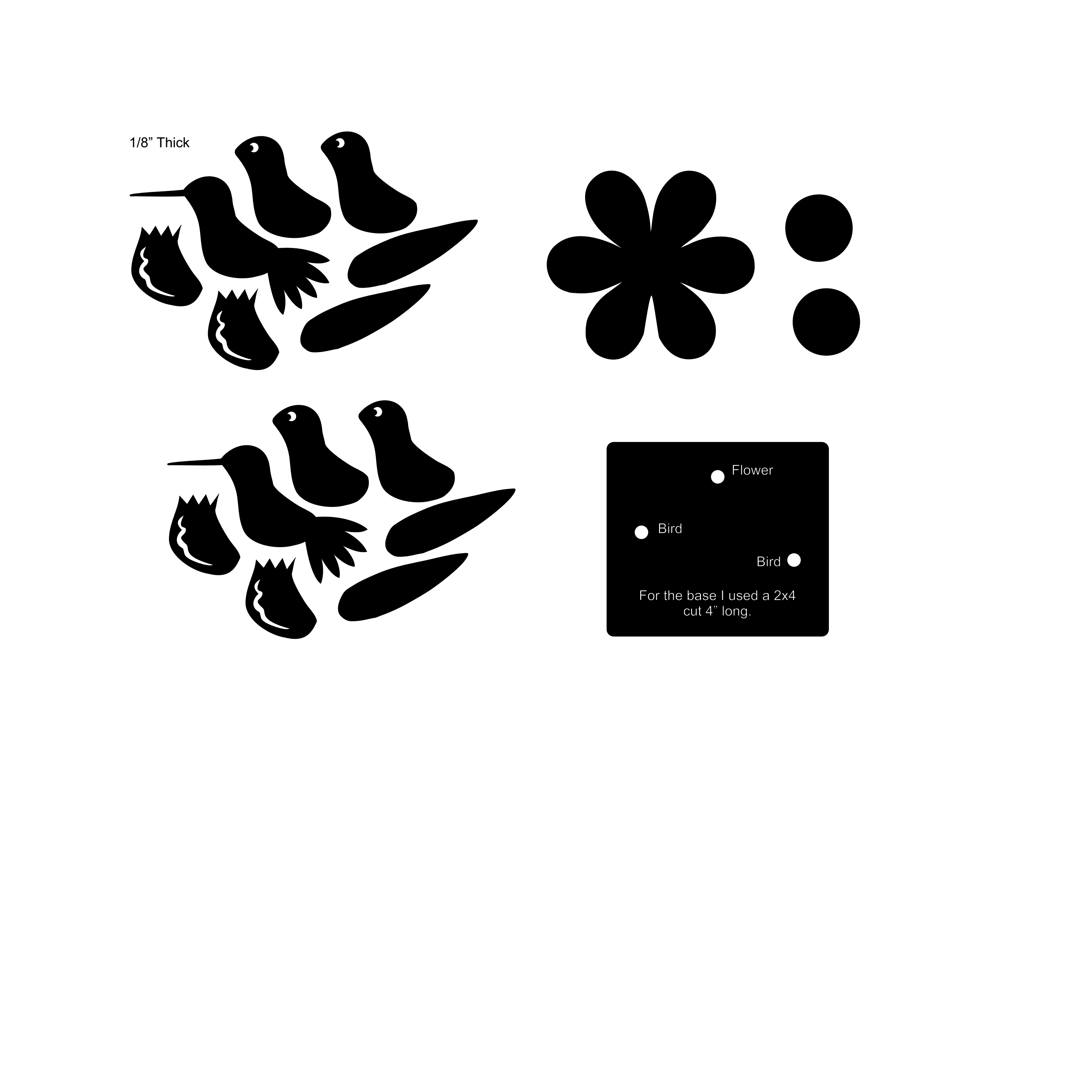 蜂鸟与花 · 木质立体摆件（亲子拼装）